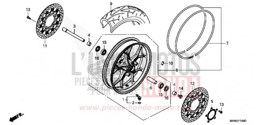 ROUE AVANT CBR650RAK de 2019